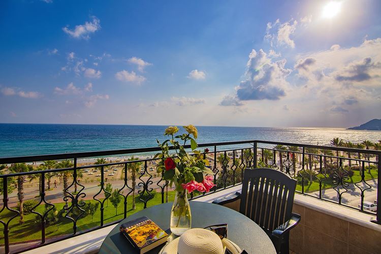 Některé pokoje mají výhled na moře, hotel Kleopatra Royal Palm, Alanya, Turecko, KM TRAVEL