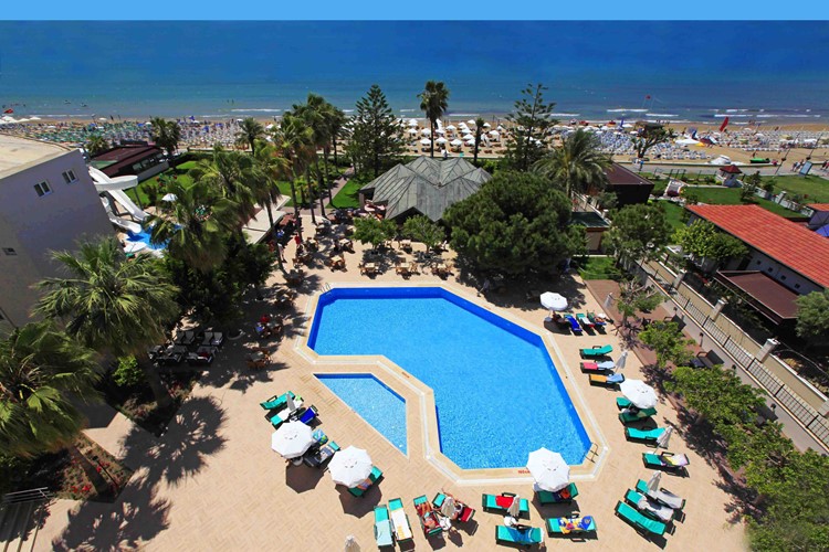 Pohled na bazén hotelu Nerton, Turecko, Side, KM TRAVEL