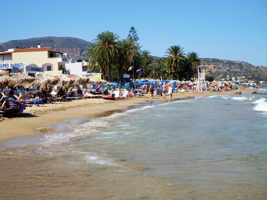 Pláž ve Stalidě, ostrov Kréta, Řecko, KM TRAVEL