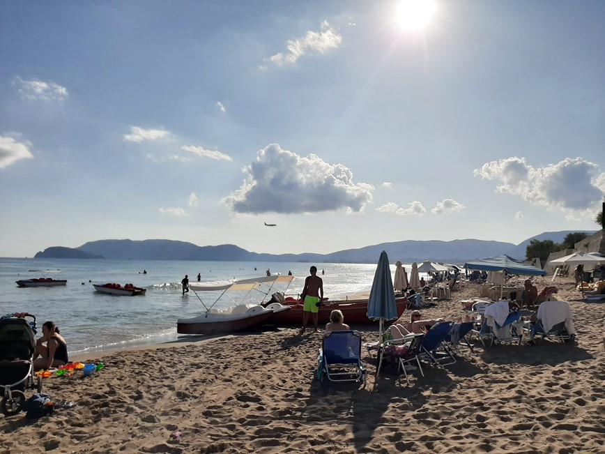 pláž v Kalamaki, Zakynthos, Řecko, KM TRAVEL