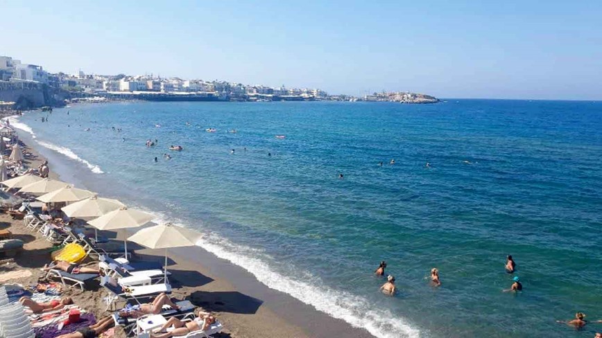 KM TRAVEL, Kréta, užší pláž u hotelu Central