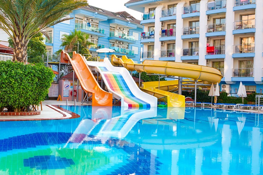 Hotel Kahya, bazen se skluzavkami, Alanya, Turecká riviéra, Turecko, KM TRAVEL