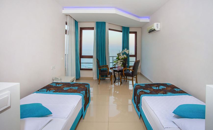 Hotel Kleopatra Ada Beach, rodinný pokoj pro 4 osoby, Alanya, Turecko, KM TRAVEL 