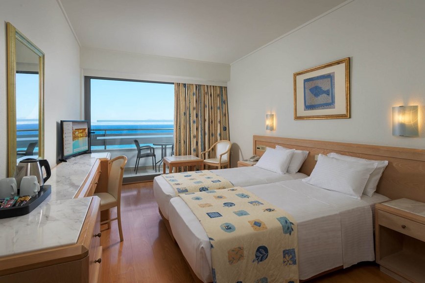 Hotel Oceanis, pokoj standard pro 2-3 osoby výhled na moře, Ixia, Rhodos, Řecko, KM TRAVEL