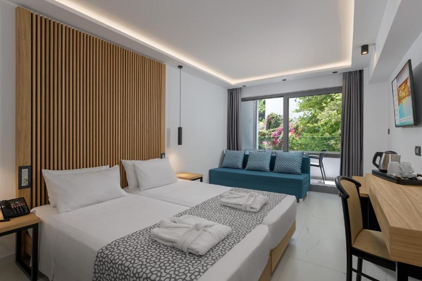 Hotel Oceanis, pokoj superior pro 2-3 osoby výhled do okolí, Ixia, Rhodos, Řecko, KM TRAVEL