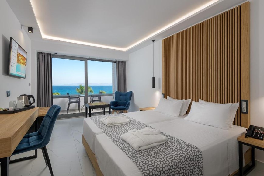Hotel Oceanis, pokoj superior pro 2 osoby výhled na moře, Ixia, Rhodos, Řecko, KM TRAVEL
