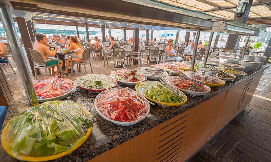 Side Breeze, restaurace na pláži v rámci all inclusive, Turecko, Turecká riviéra, KM TRAVEL