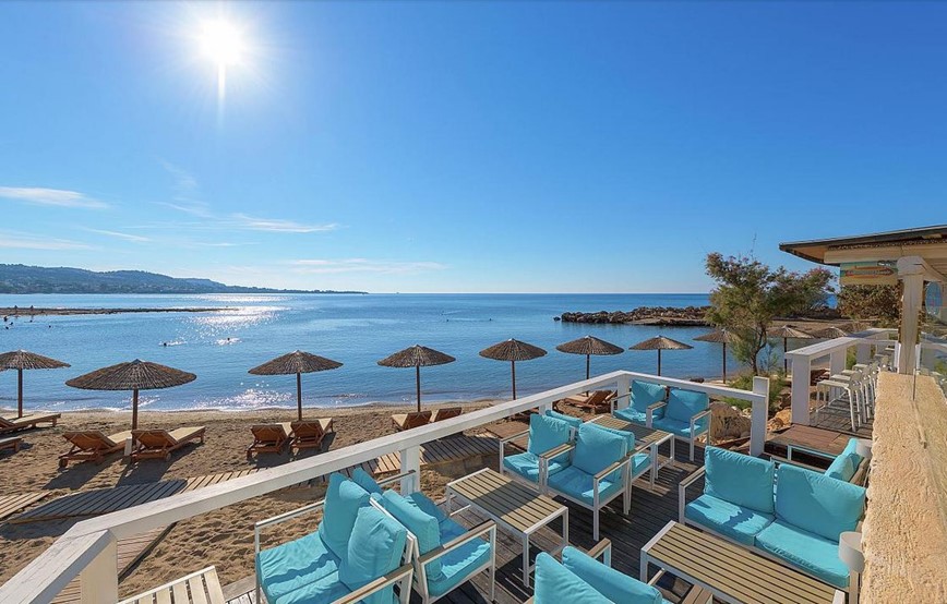Plážový bar, hotel Sunrise, Pefkos, Rhodos, Řecko, KM TRAVEL